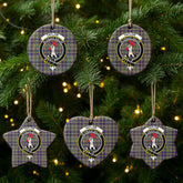 Taylor Weathered Tartan Crest Christmas Ceramic Ornament